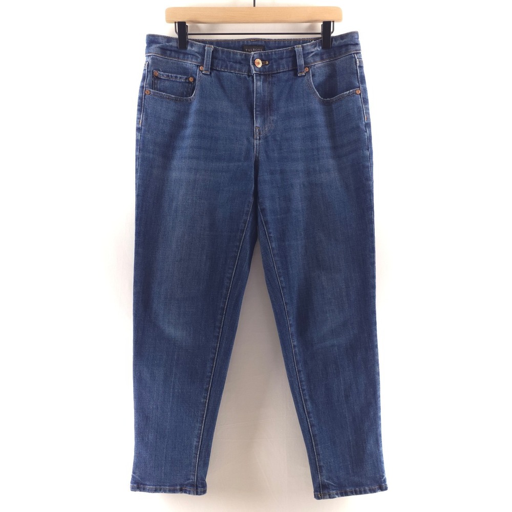 Talbots Womens Jeans Everyday Relaxed 8P Blue Annika Wash Stretch Petite